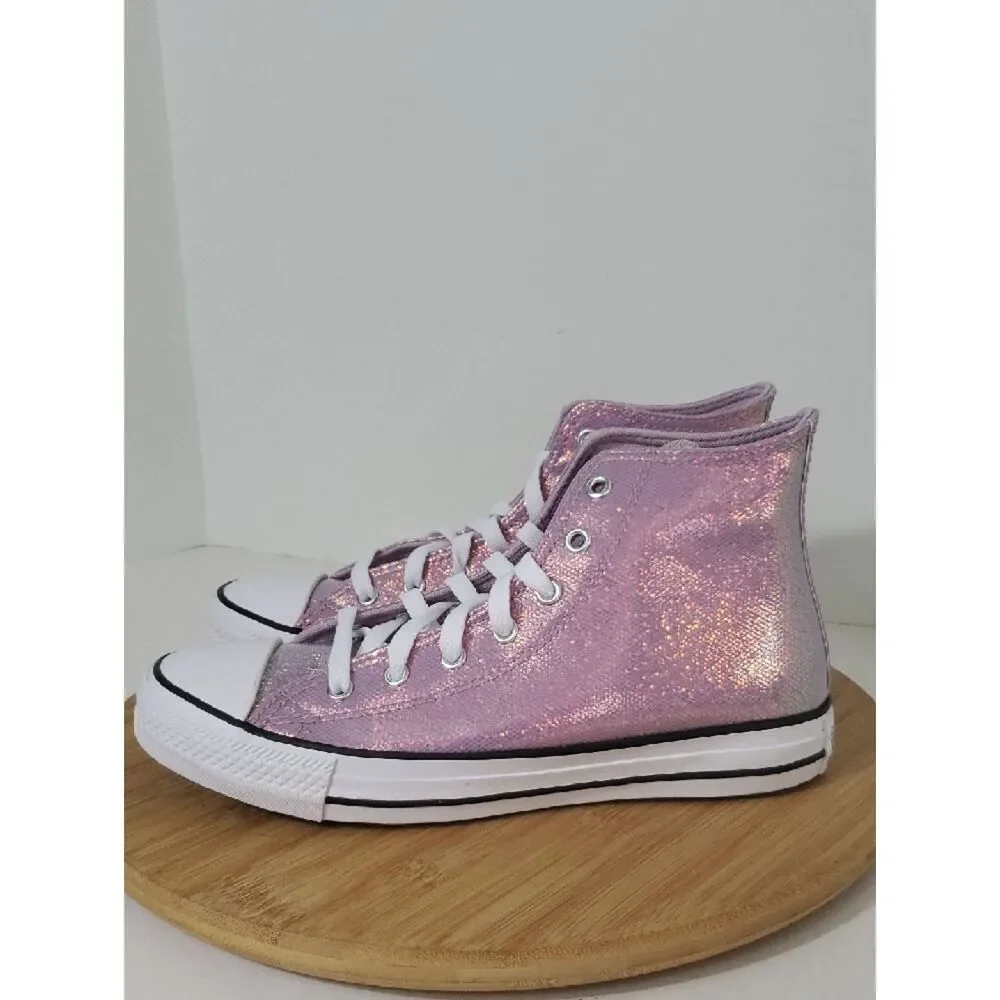 Converse CTAS Hi Tops Altitude Lilac Sparkly Size 6 Big Kid NIB